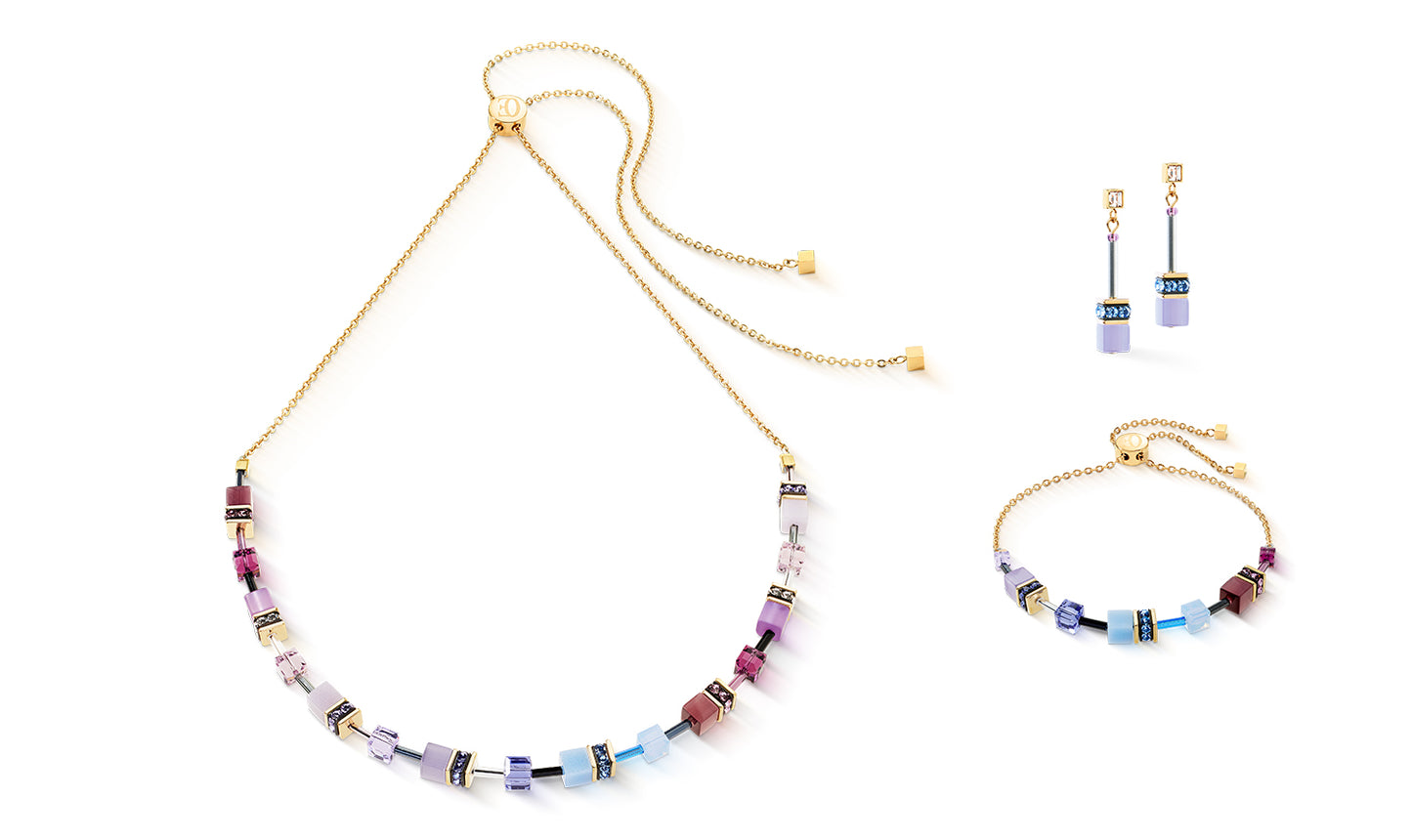 GeoCUBE® Iconic Chain Bracelet Mystic Orchid gold