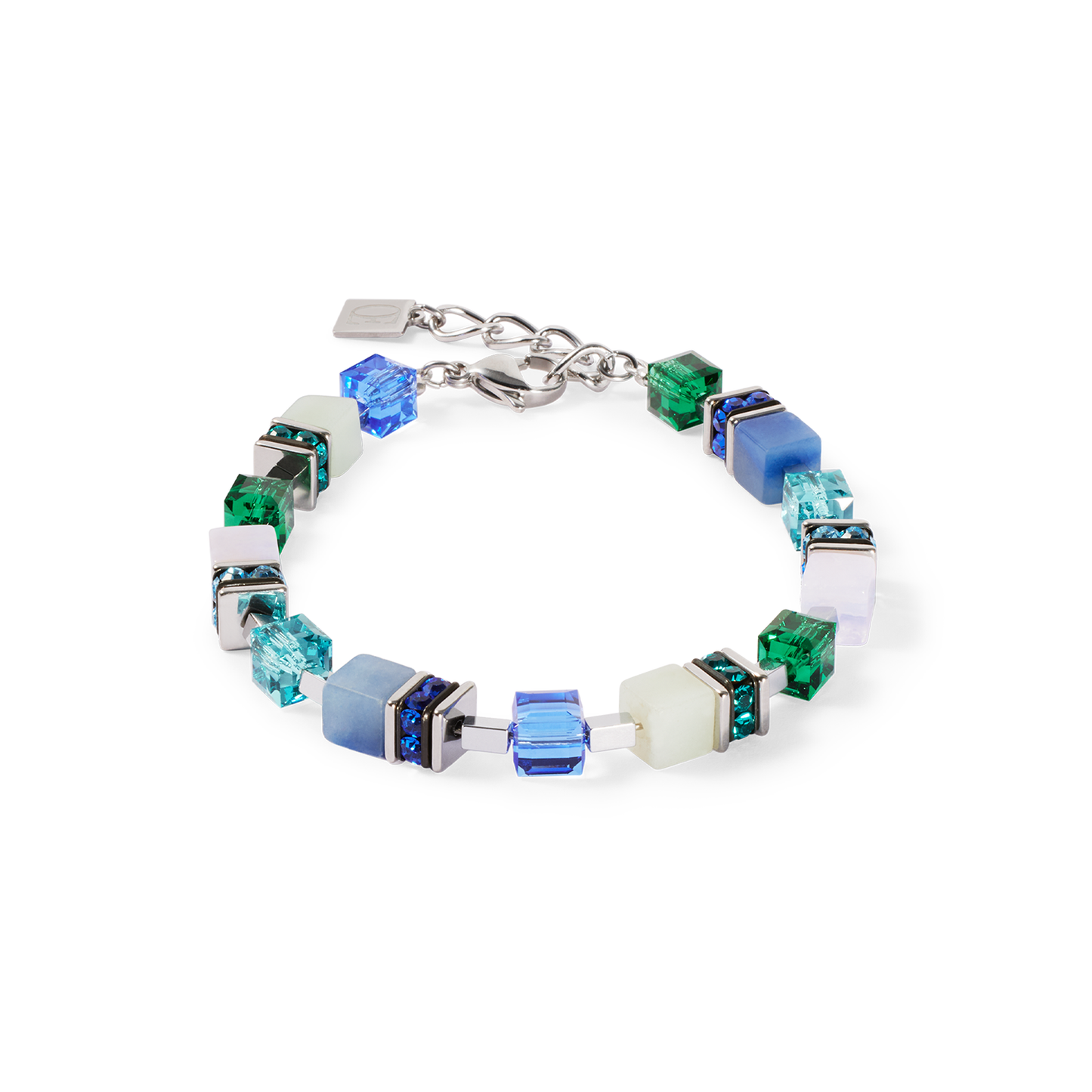 GeoCUBE® Precious Statement Bracelet Silver-Ocean