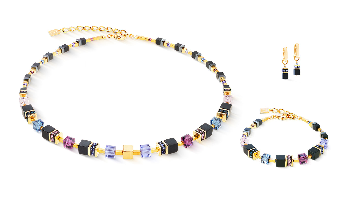 GeoCUBE® Precious Classic Hoop Blue Moon Gold