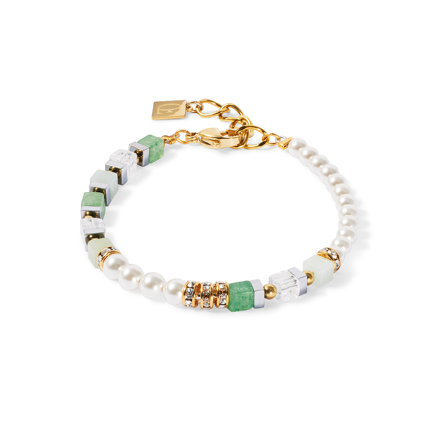 Precious Fusion Offset Bracelet Gold-Green