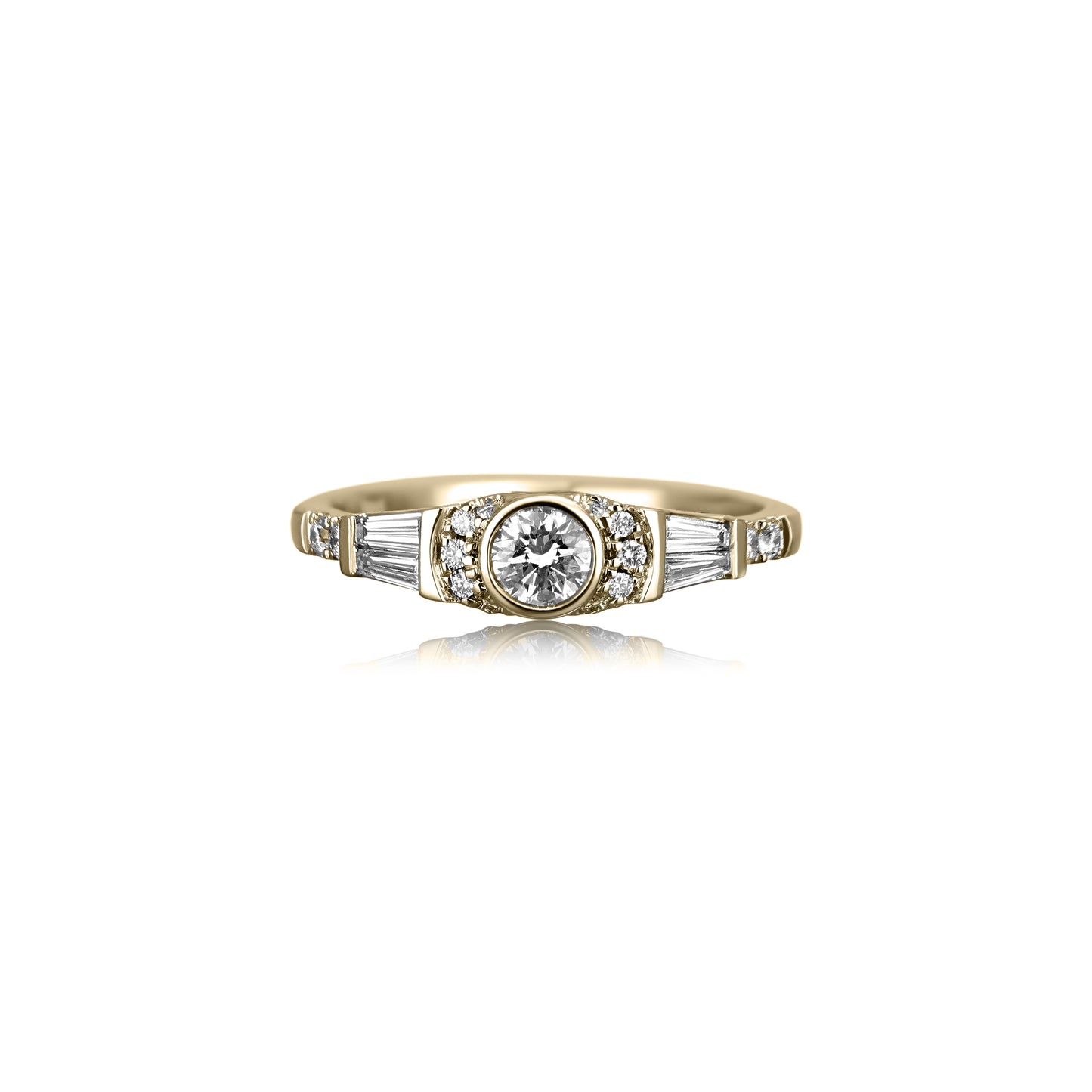 14ct Gold Icicle Diamonds Statement Ring