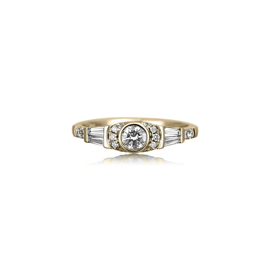 14ct Gold Icicle Diamonds Statement Ring