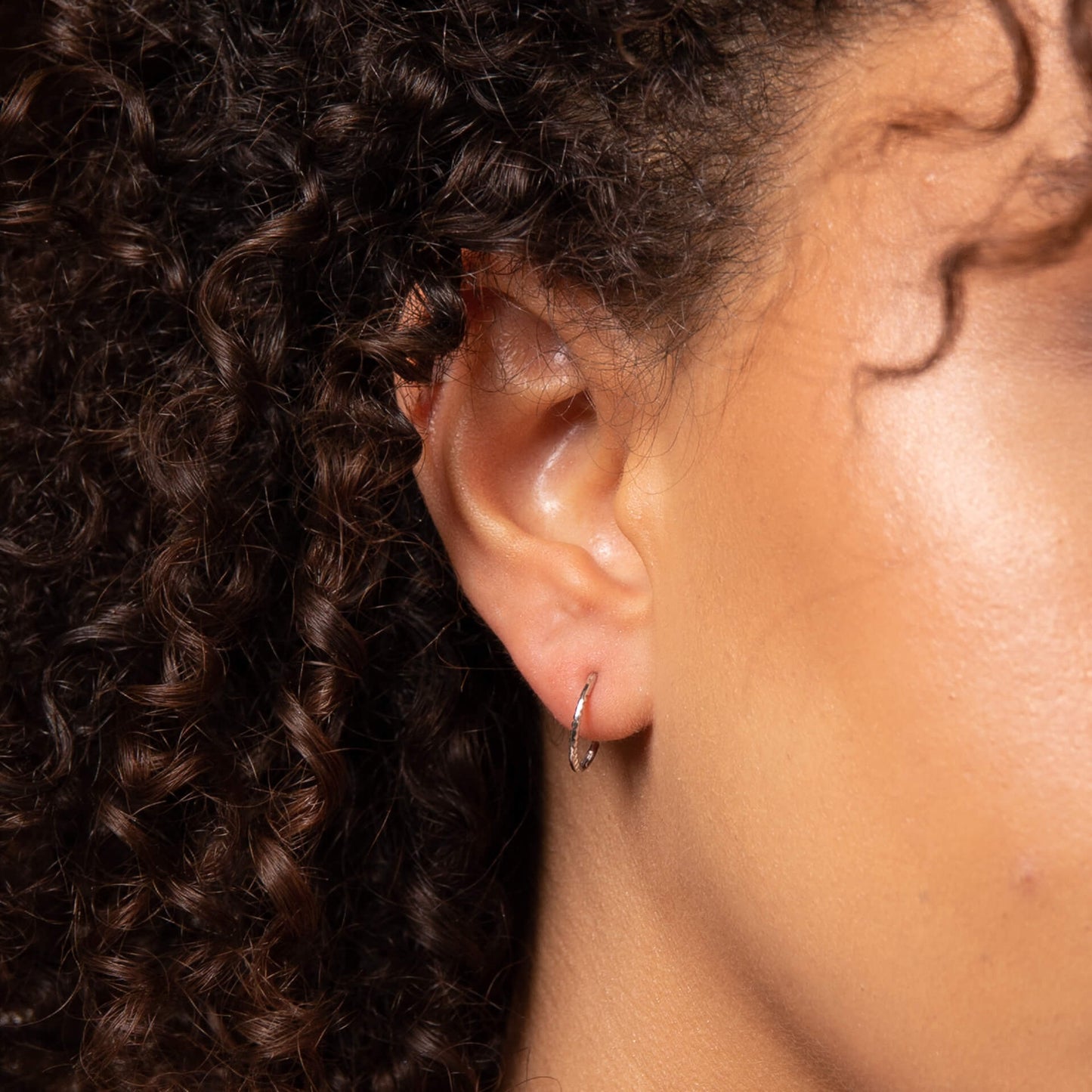 Rope Effect Hoop Earrings in 9ct Gold