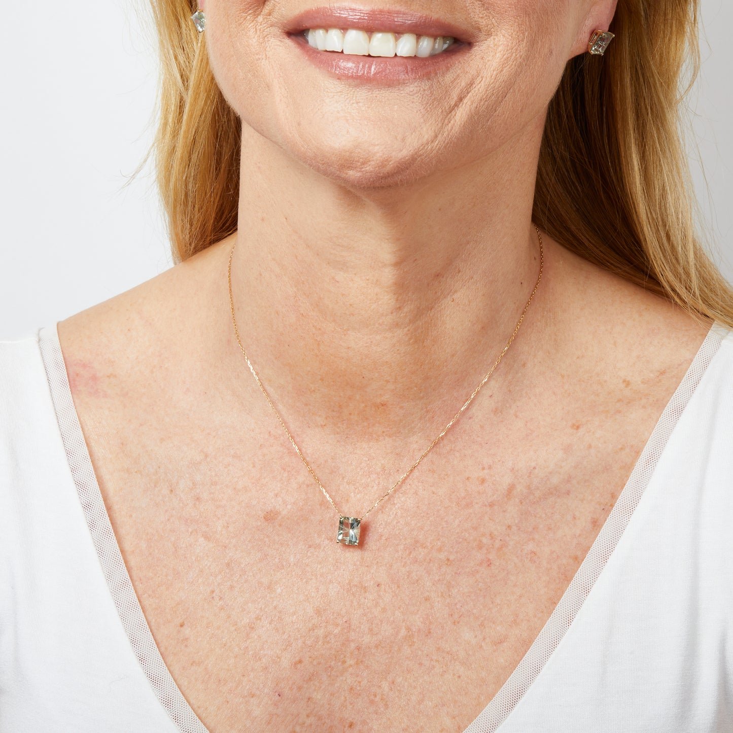 Octagonal Fancy Cut Amethyst Necklace in 9ct Gold