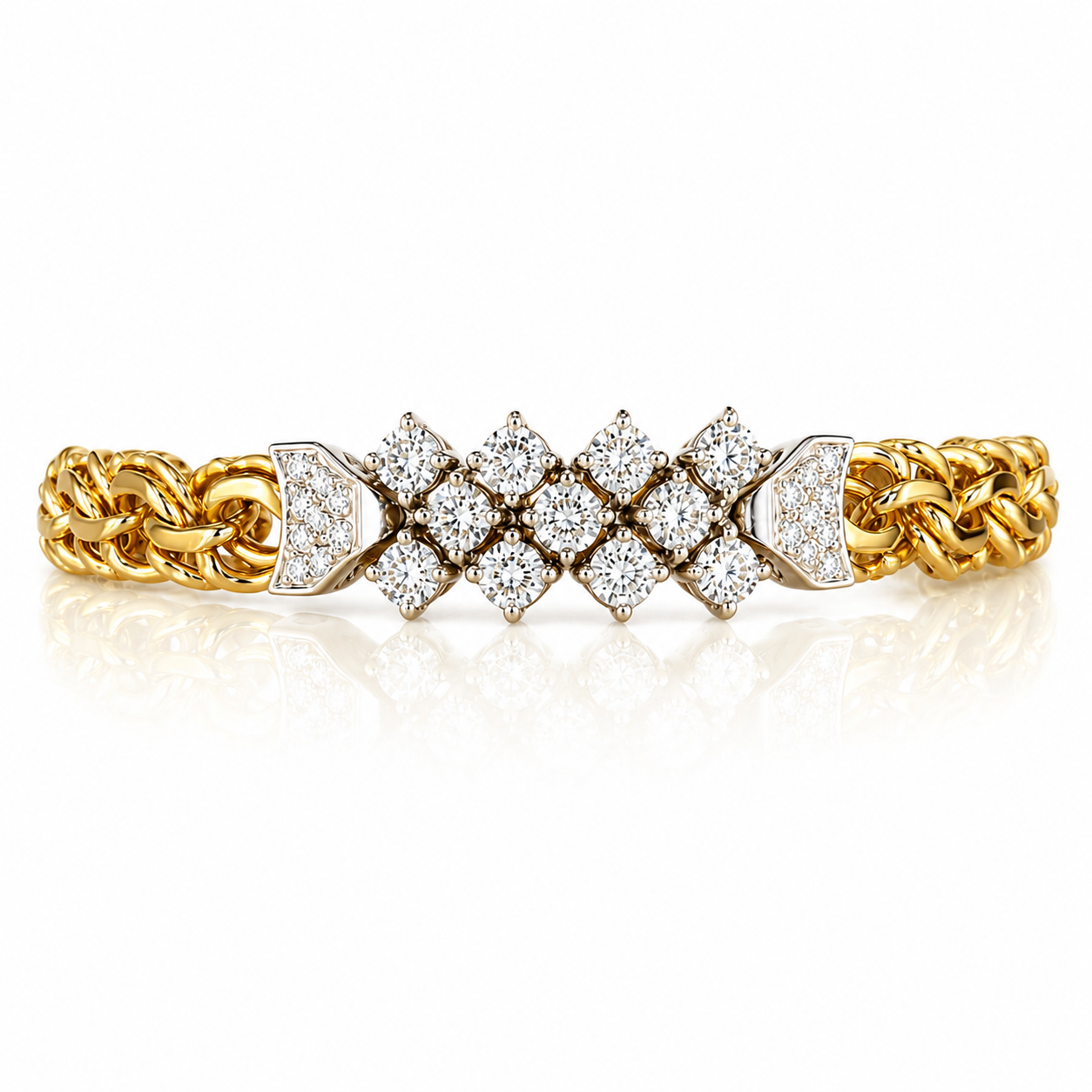 Vintage 18ct Gold Diamond Bracelet