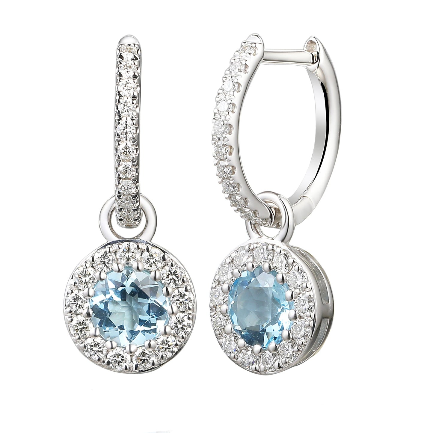 Aquamarine Cluster Earrings