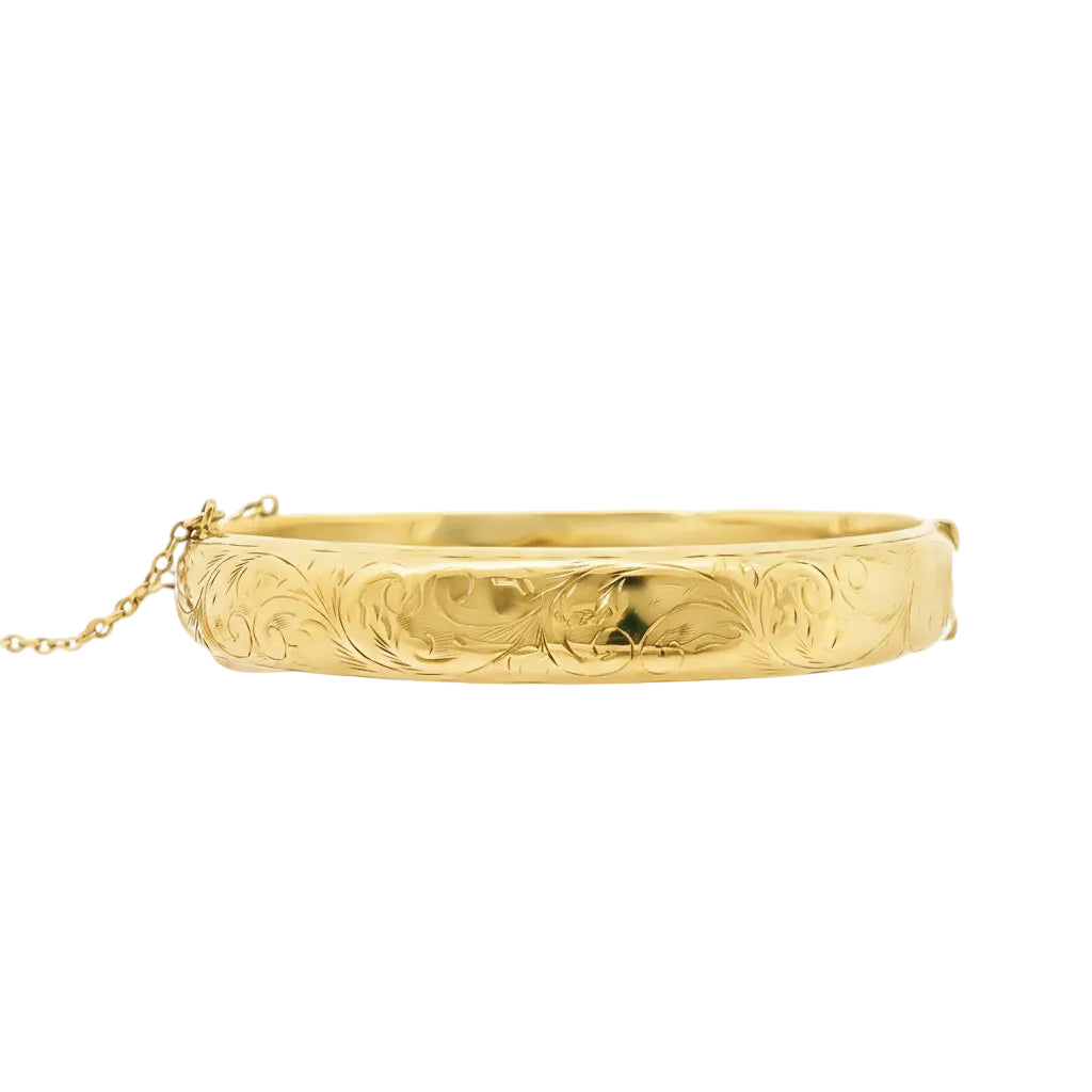 9ct Gold Vintage Bangle