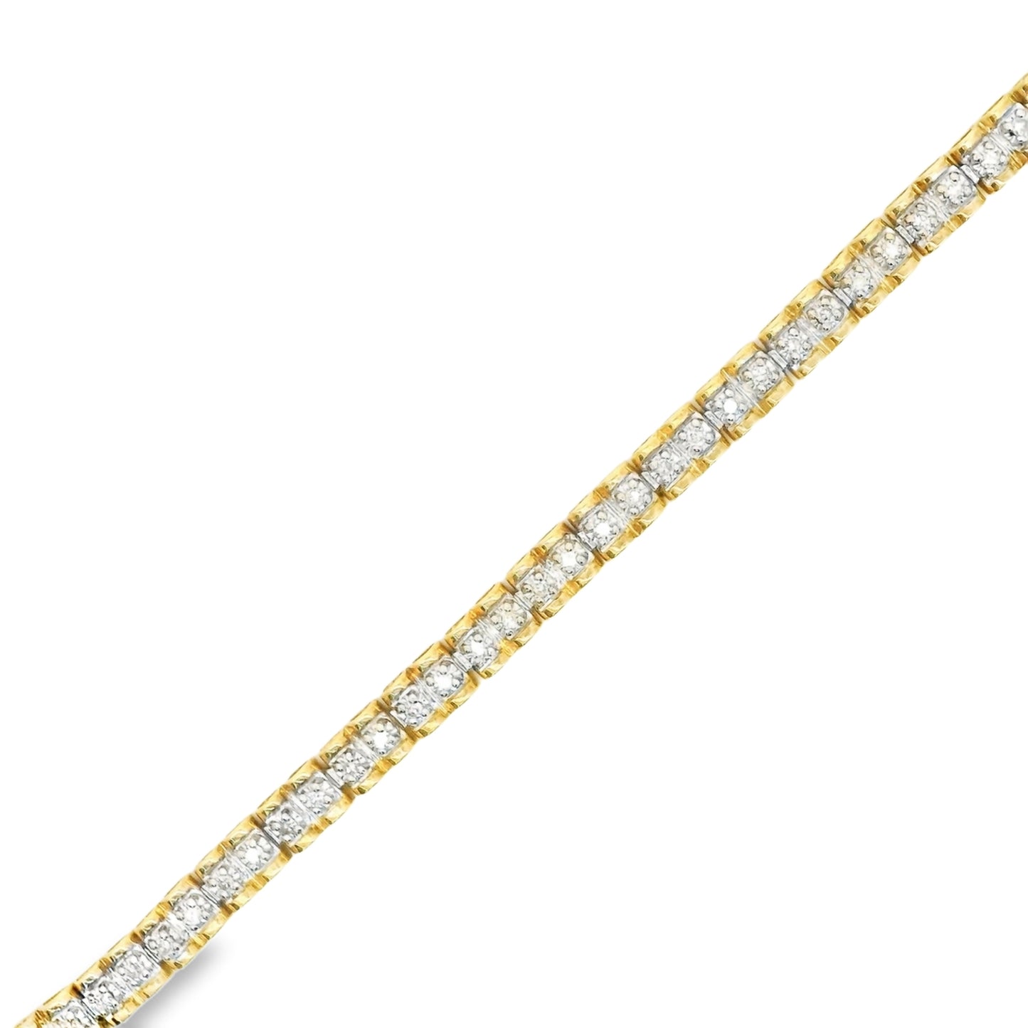 9ct Gold Bracelet with Diamonds