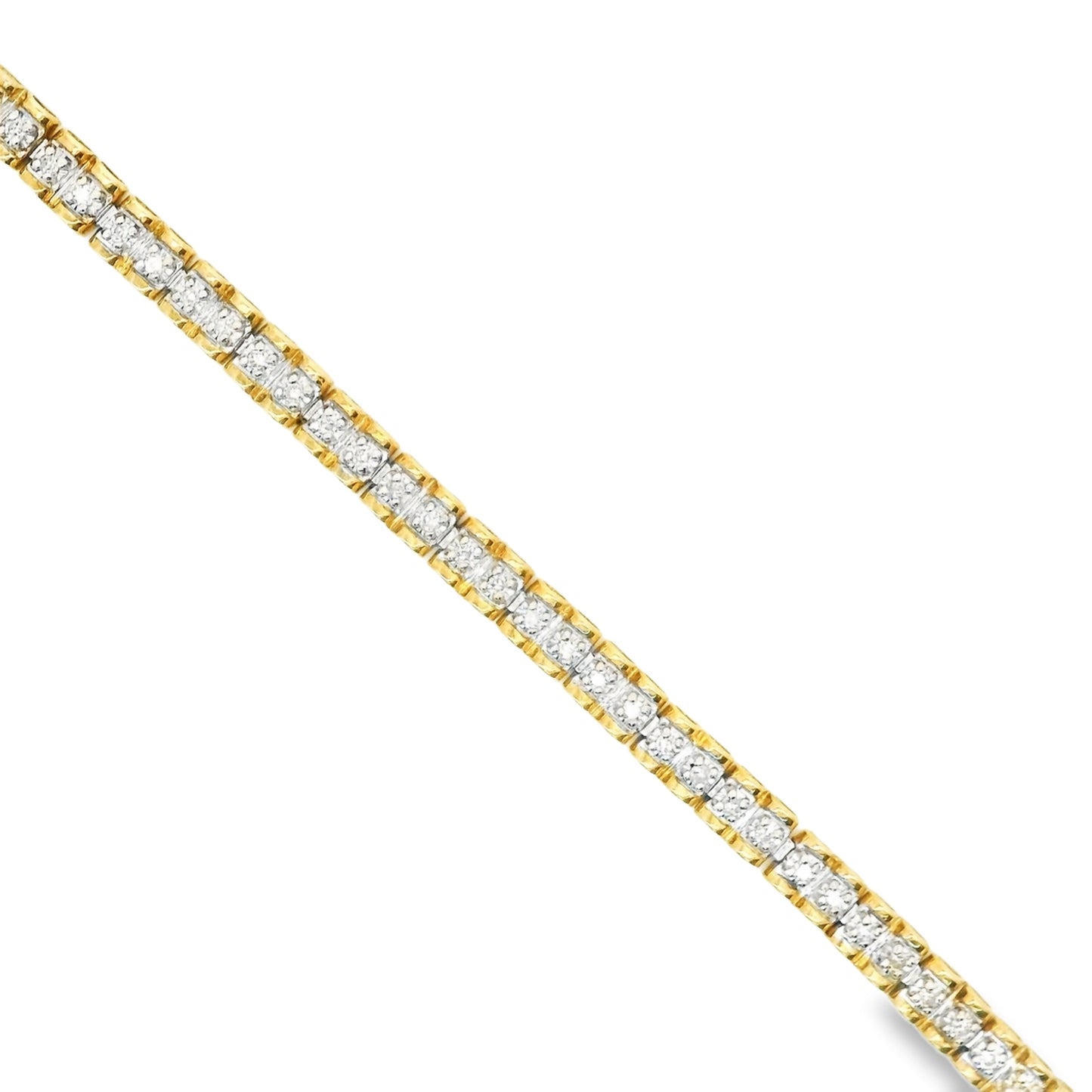 9ct Gold Bracelet with Diamonds