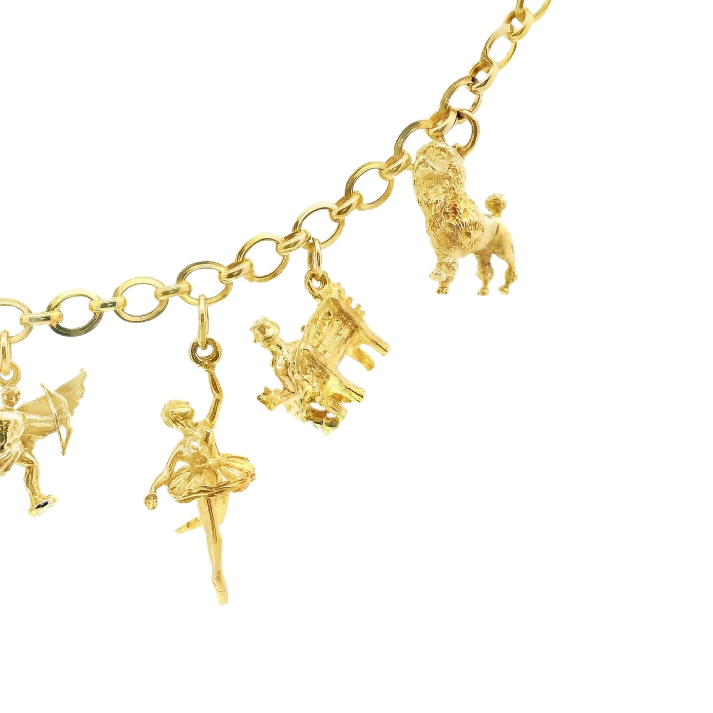 9ct 9 Charms Bracelet