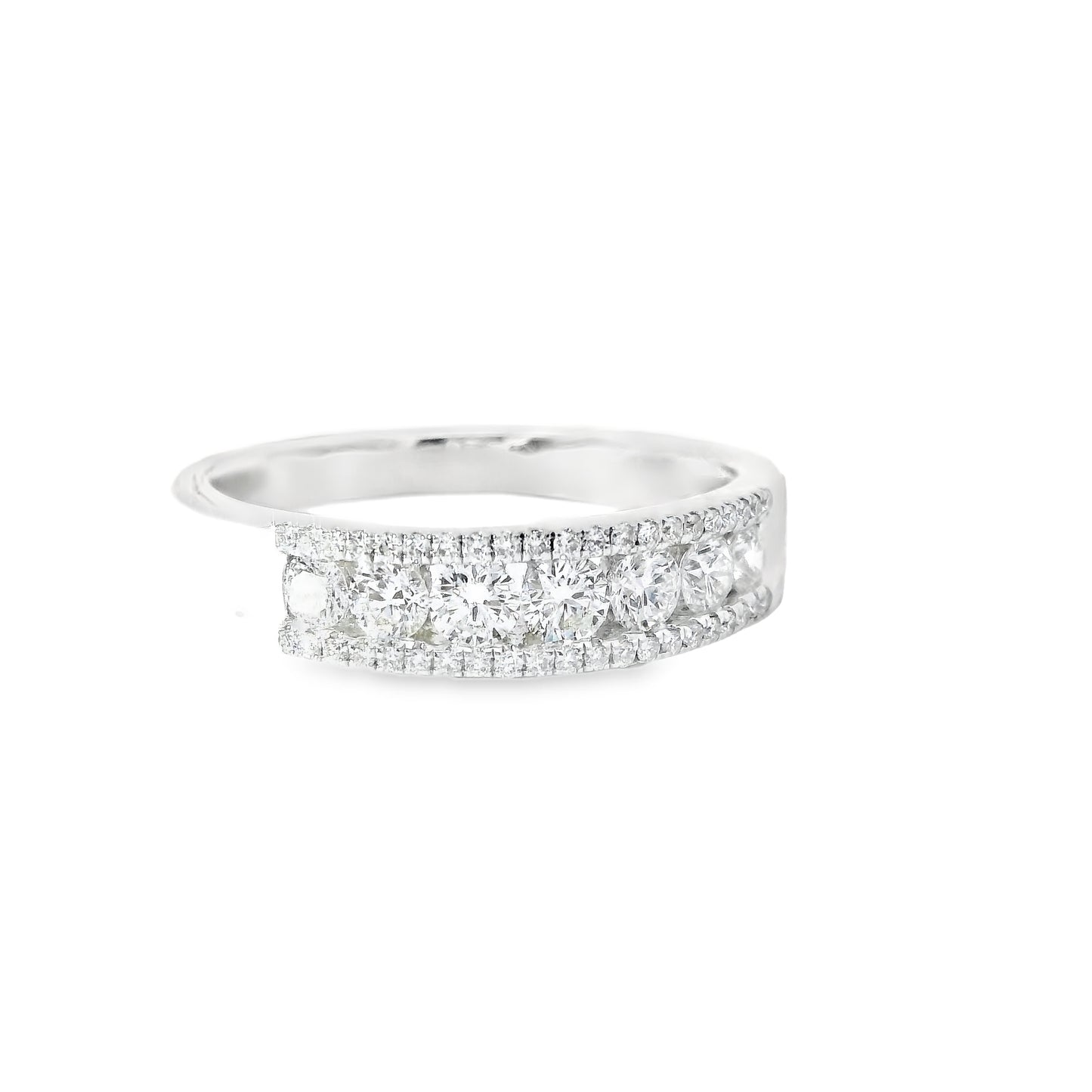 18ct White Gold Half Eternity Band with Diamonds
