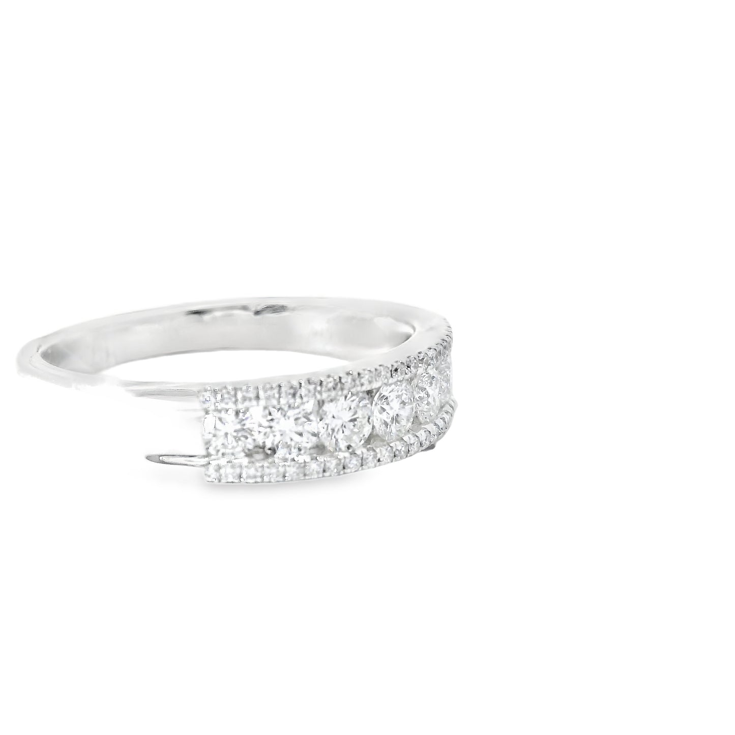 18ct White Gold Half Eternity Band with Diamonds