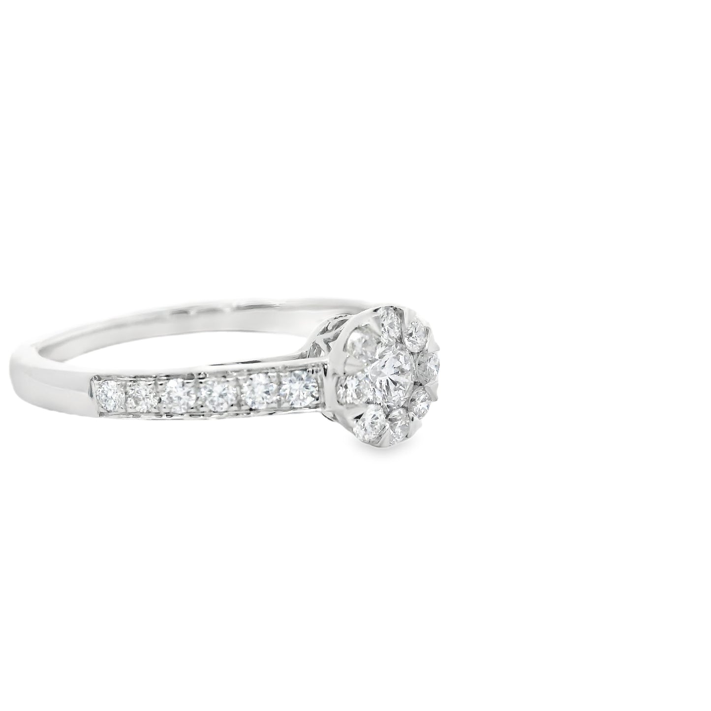 18ct White Gold Ring with Diamonds
