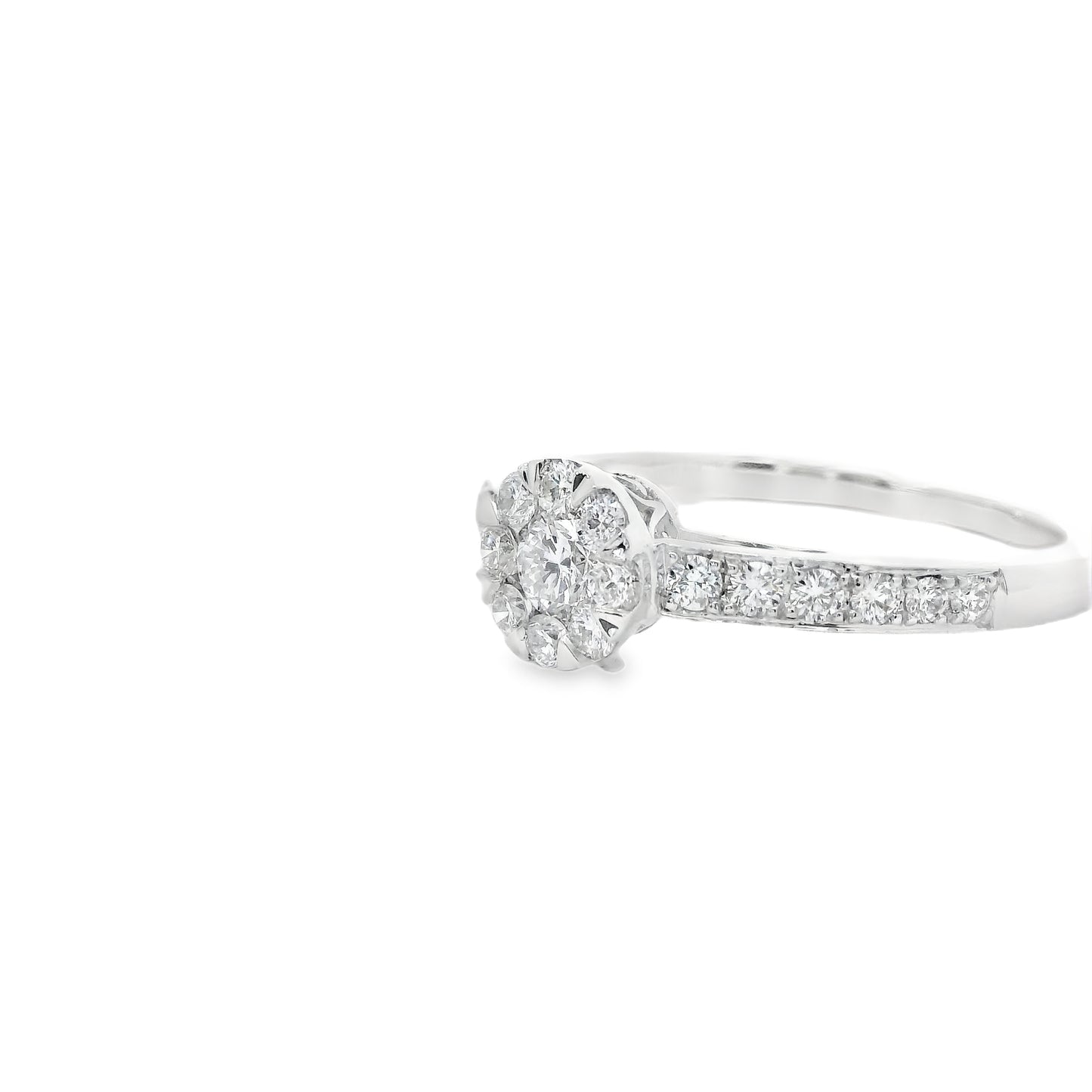 18ct White Gold Ring with Diamonds
