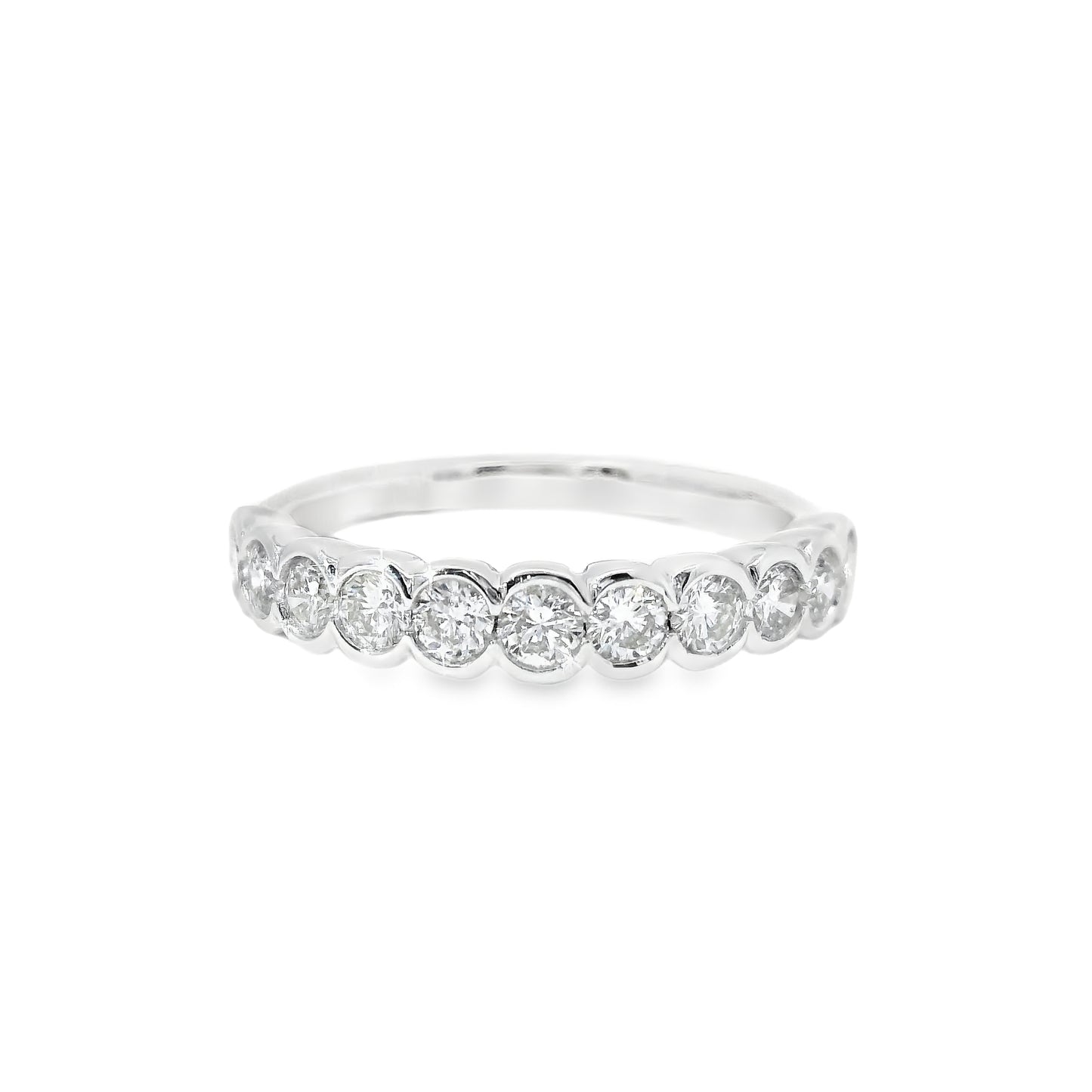 18ct Half Eternity Ring with Diamonds
