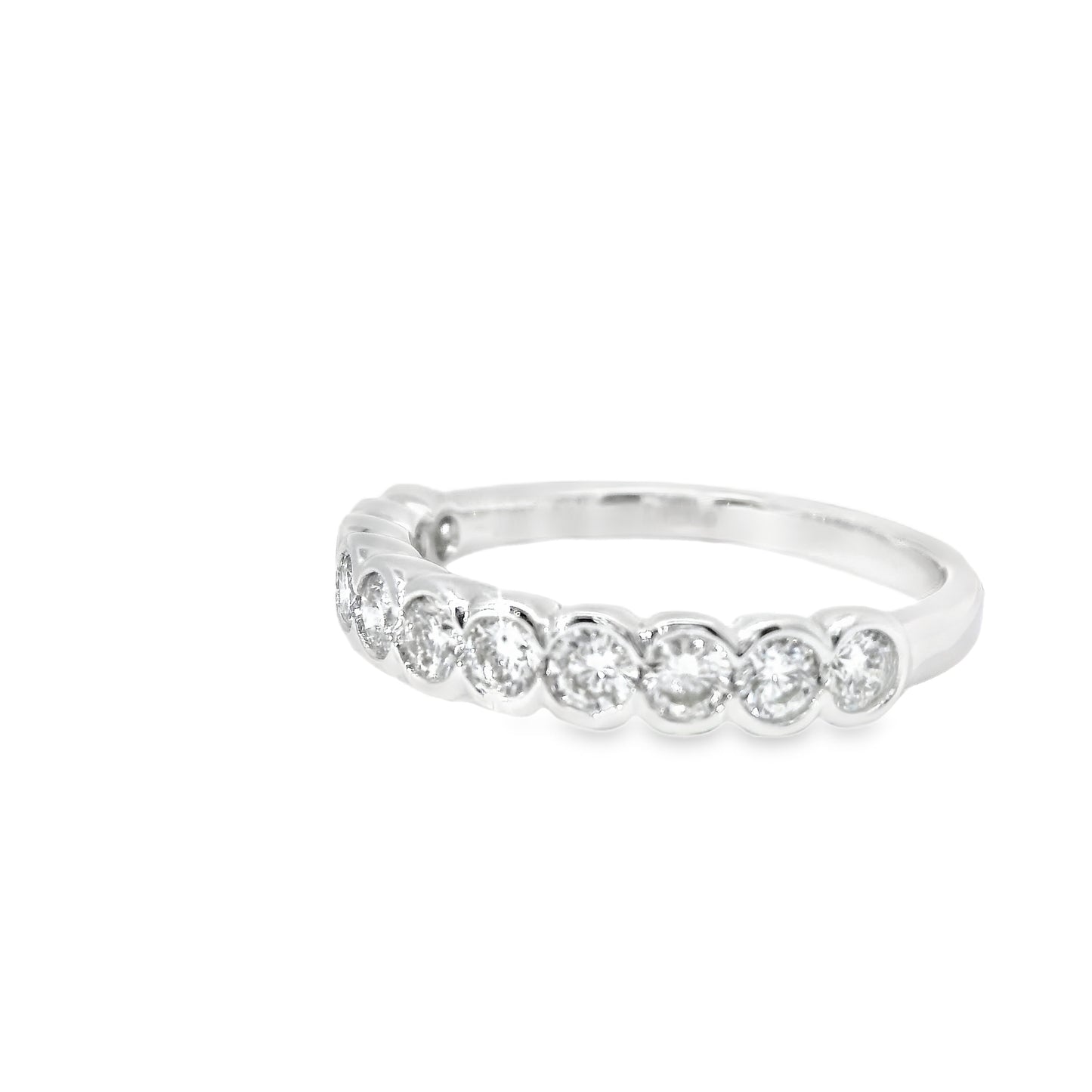 18ct Half Eternity Ring with Diamonds