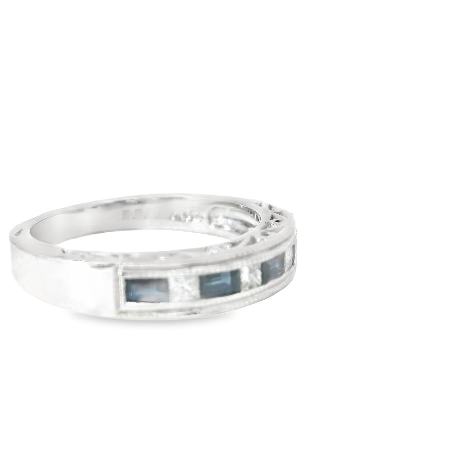 18ct Half Eternity Rings with Sapphires and Diamonds