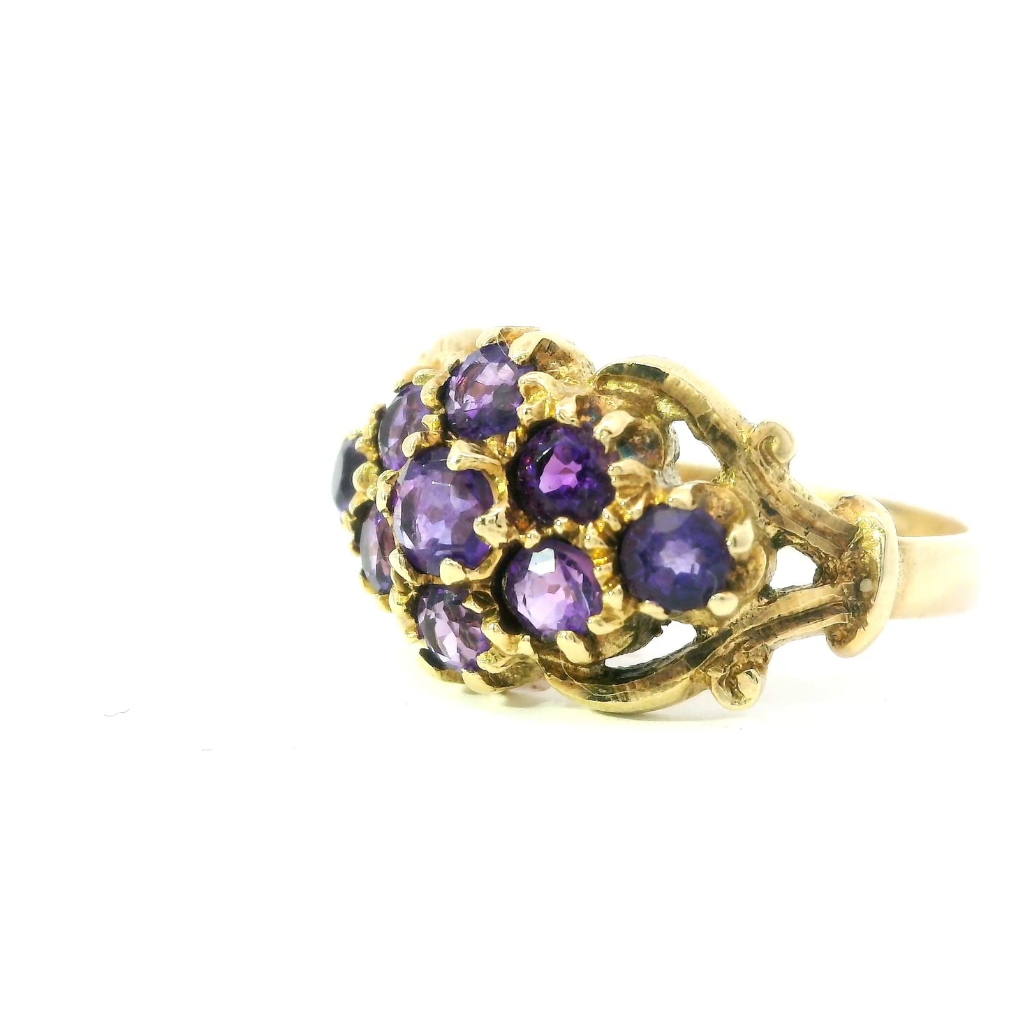 9ct Gold Victorian Ring with Amethyst