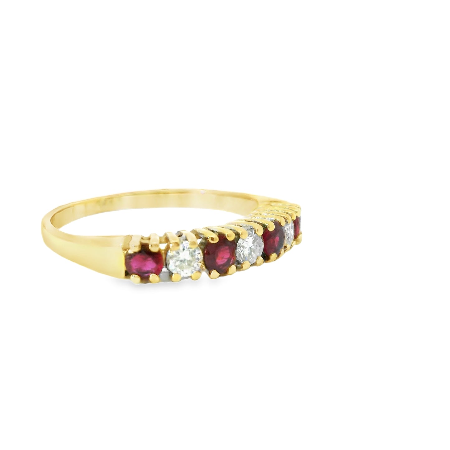 18ct Gold Ring with Rubies and Diamonds