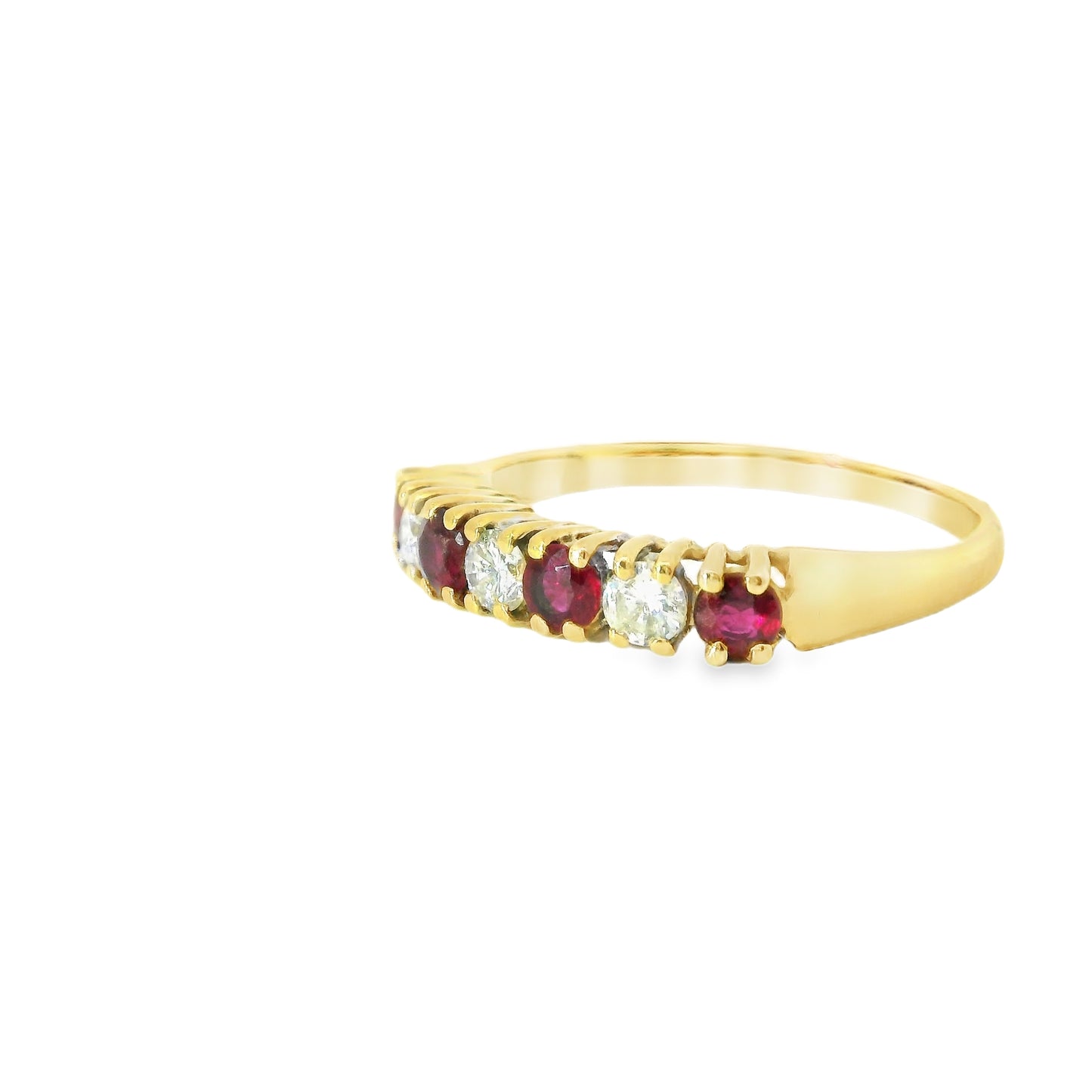 18ct Gold Ring with Rubies and Diamonds