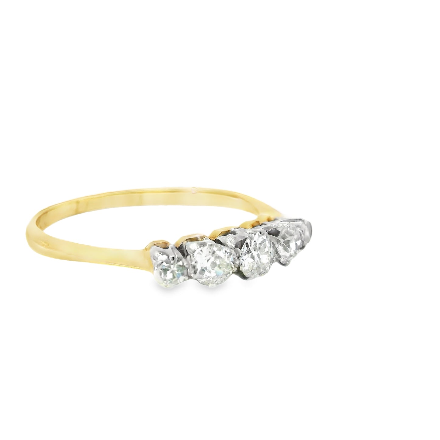 18ct and Platinum Antique Ring with Diamonds