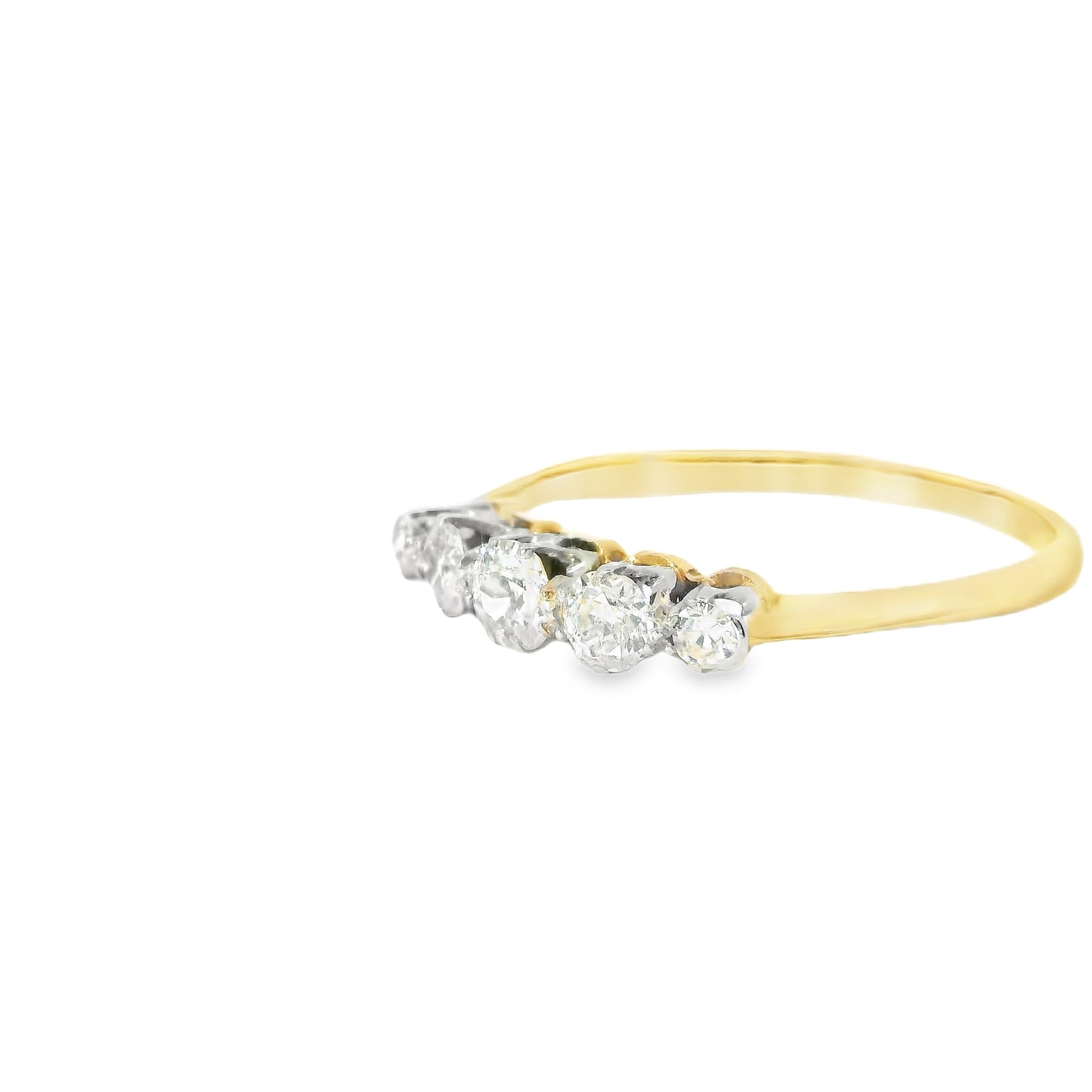 18ct and Platinum Antique Ring with Diamonds