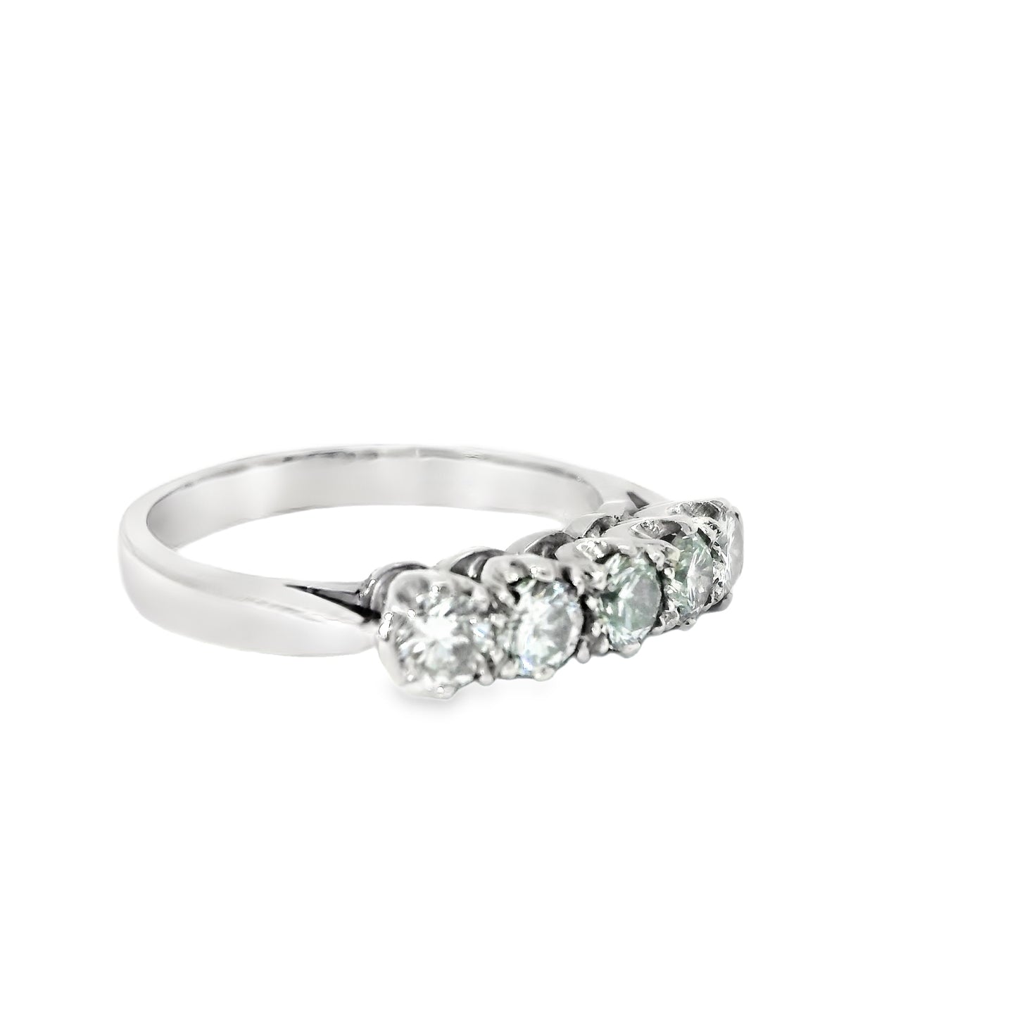 Platinum Half Eternity Ring with Diamonds