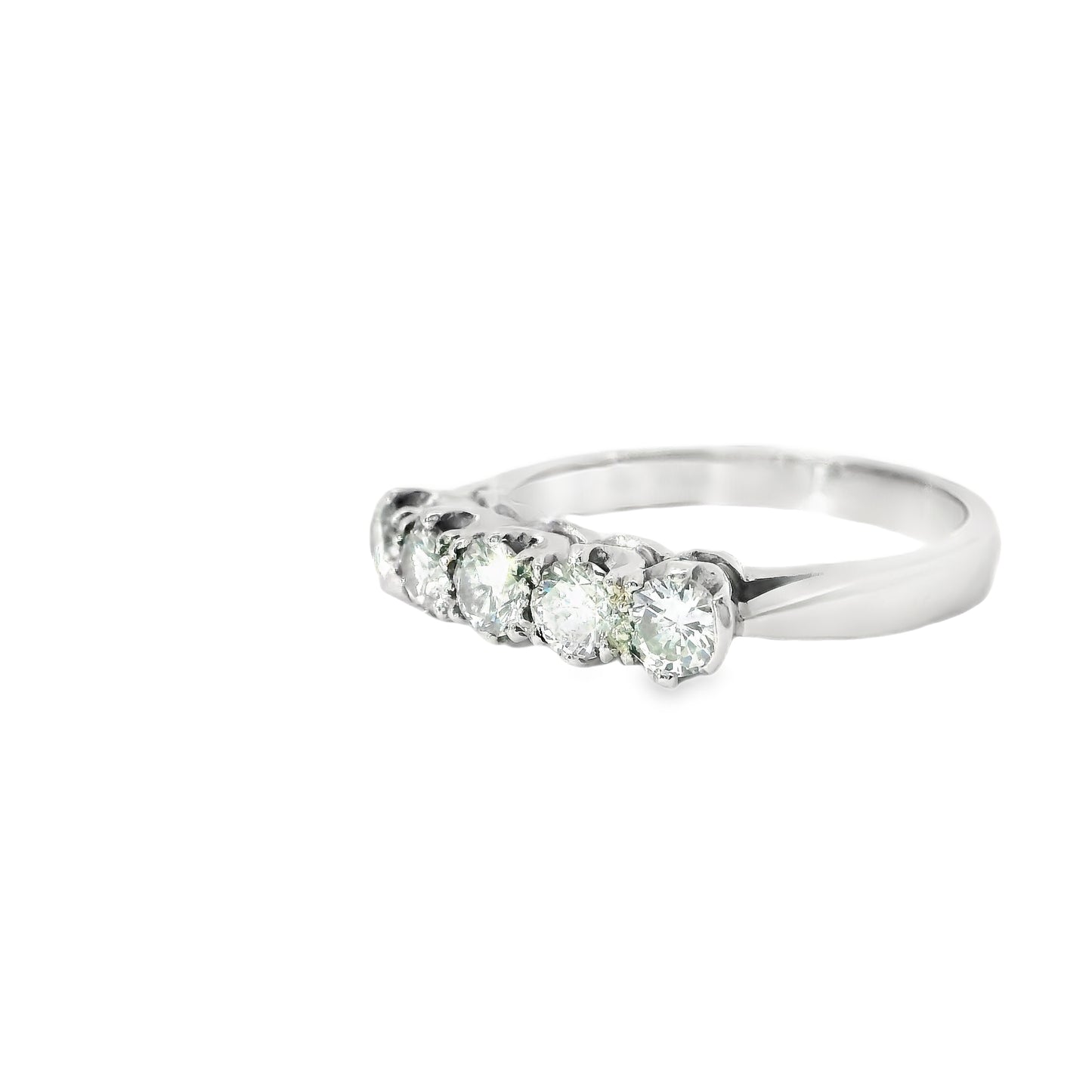 Platinum Half Eternity Ring with Diamonds