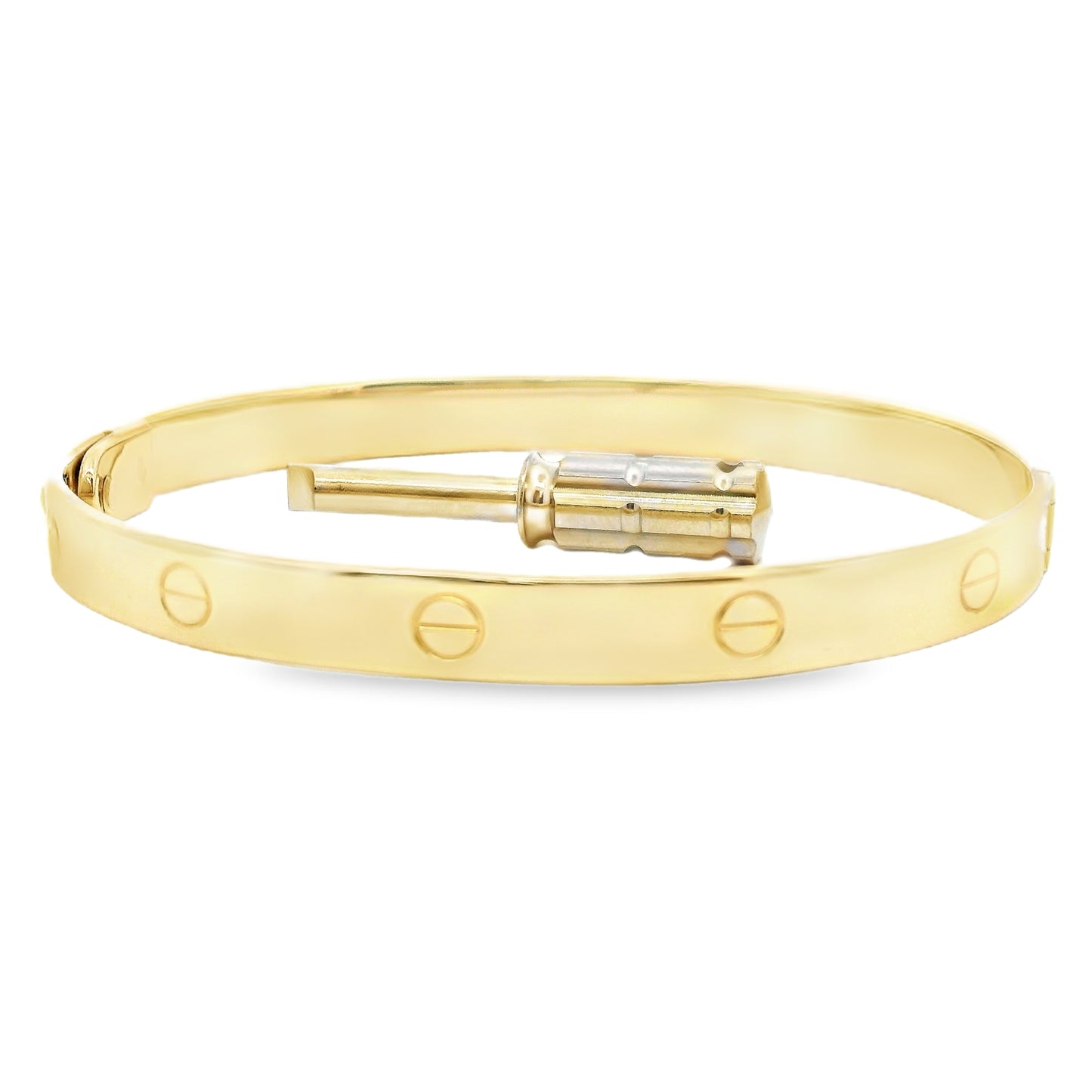 9ct Love Bangle with Lockable Hinged