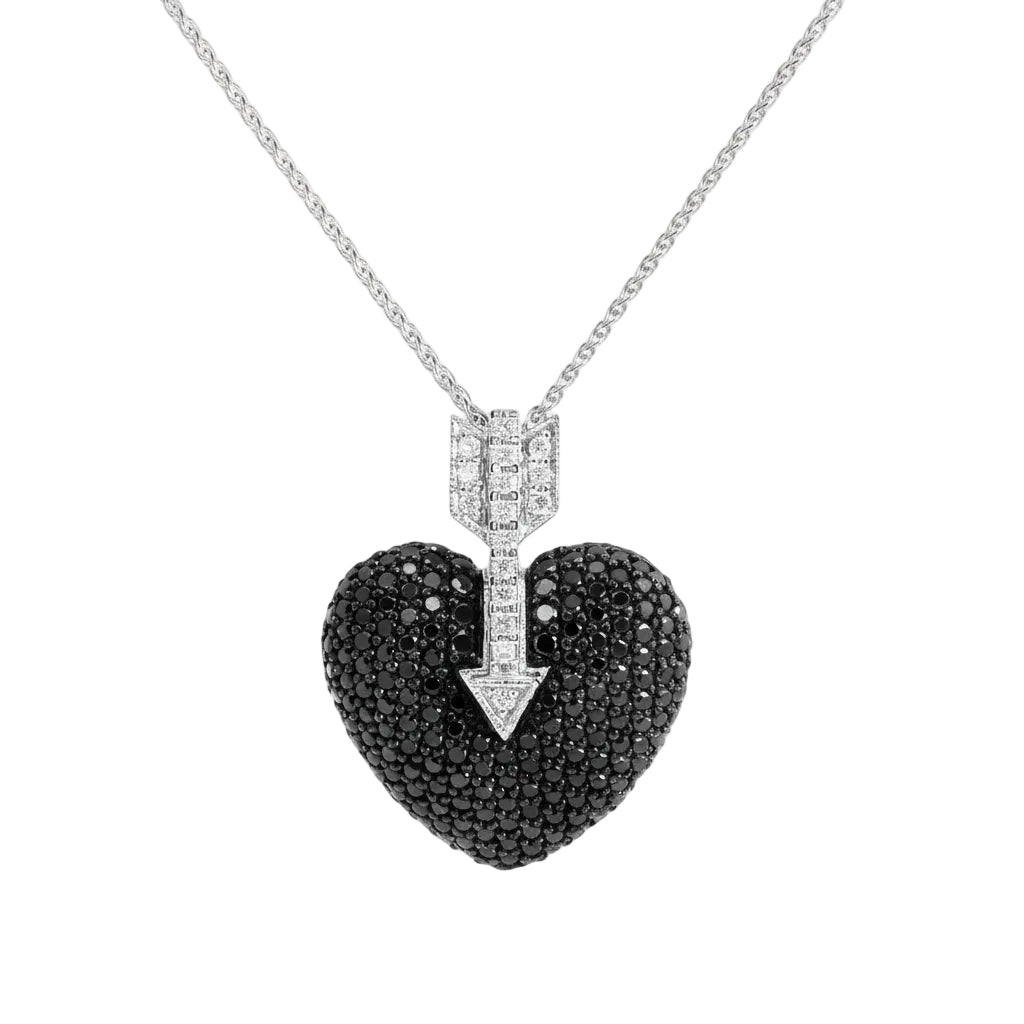 18ct White Gold Diamonds Heart Pendant