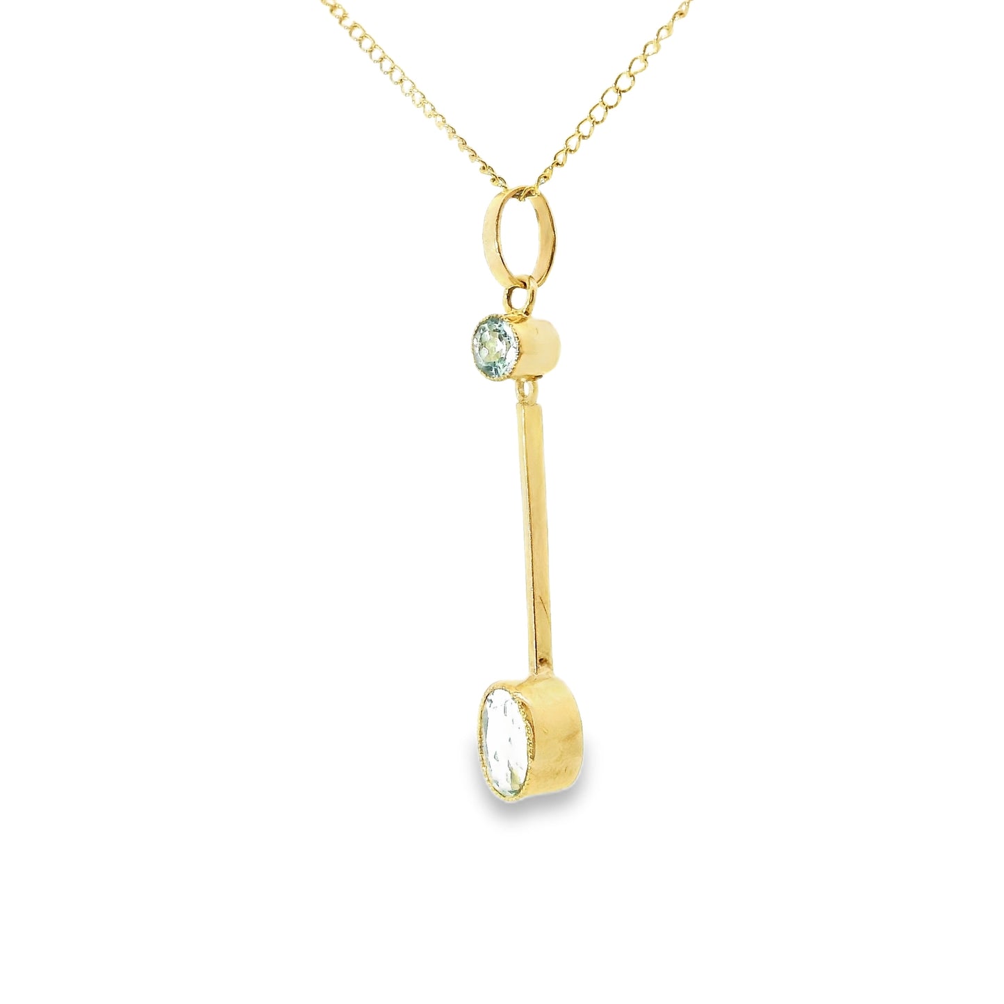 9ct Gold Pendant with Aquamarine