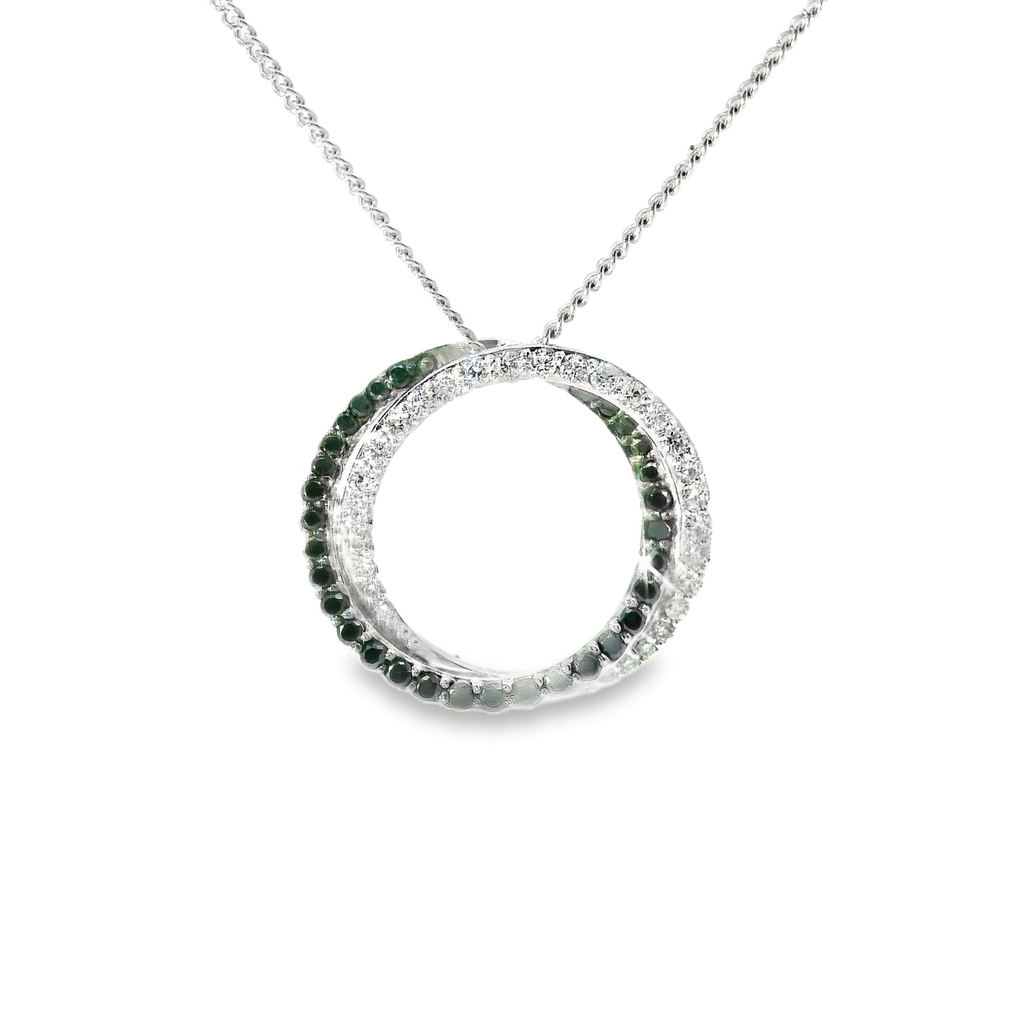 18ct White Gold Pendant with Diamonds
