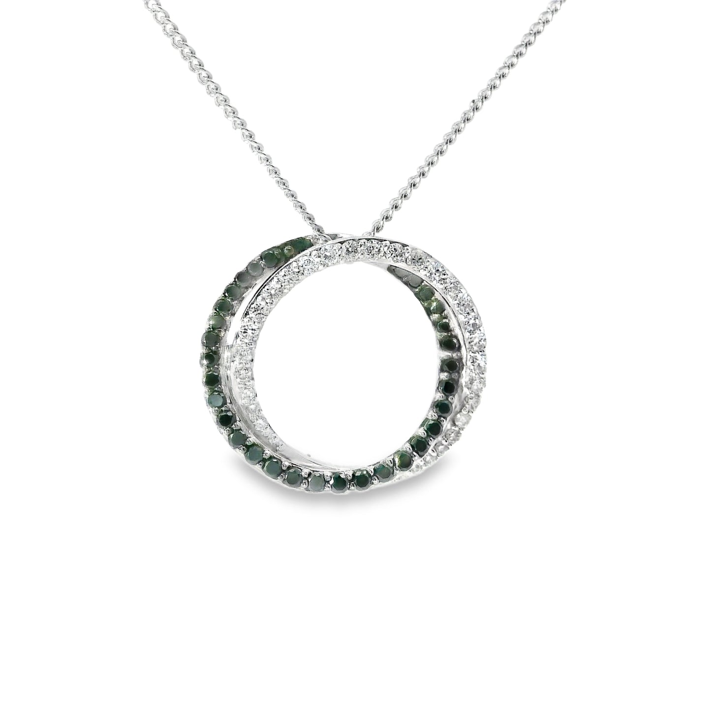 18ct White Gold Pendant with Diamonds