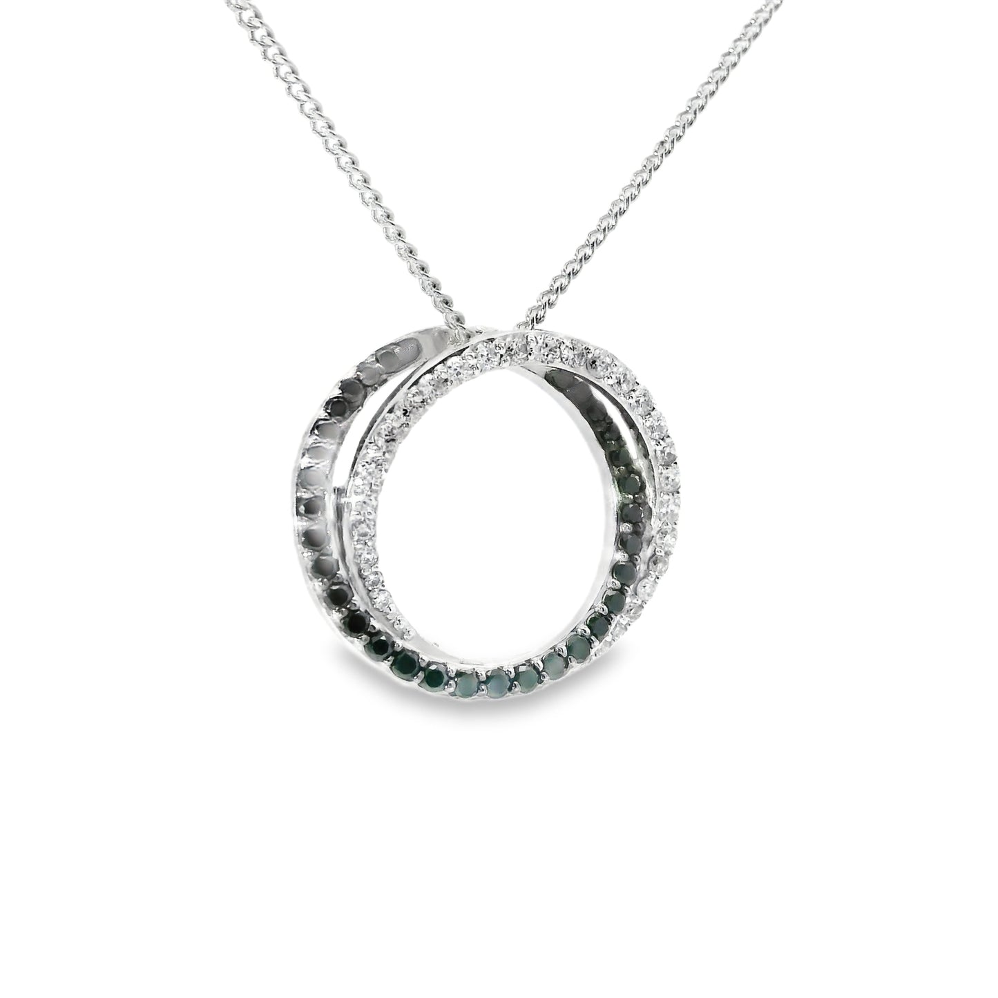 18ct White Gold Pendant with Diamonds