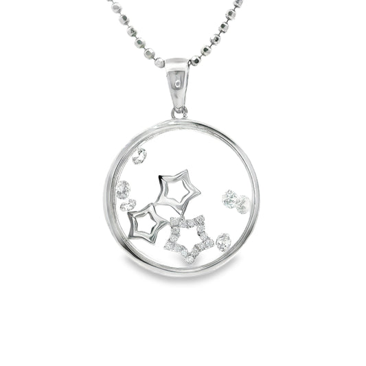 Celestial Silver & Cubic Zirconia Sky at Night Pendant