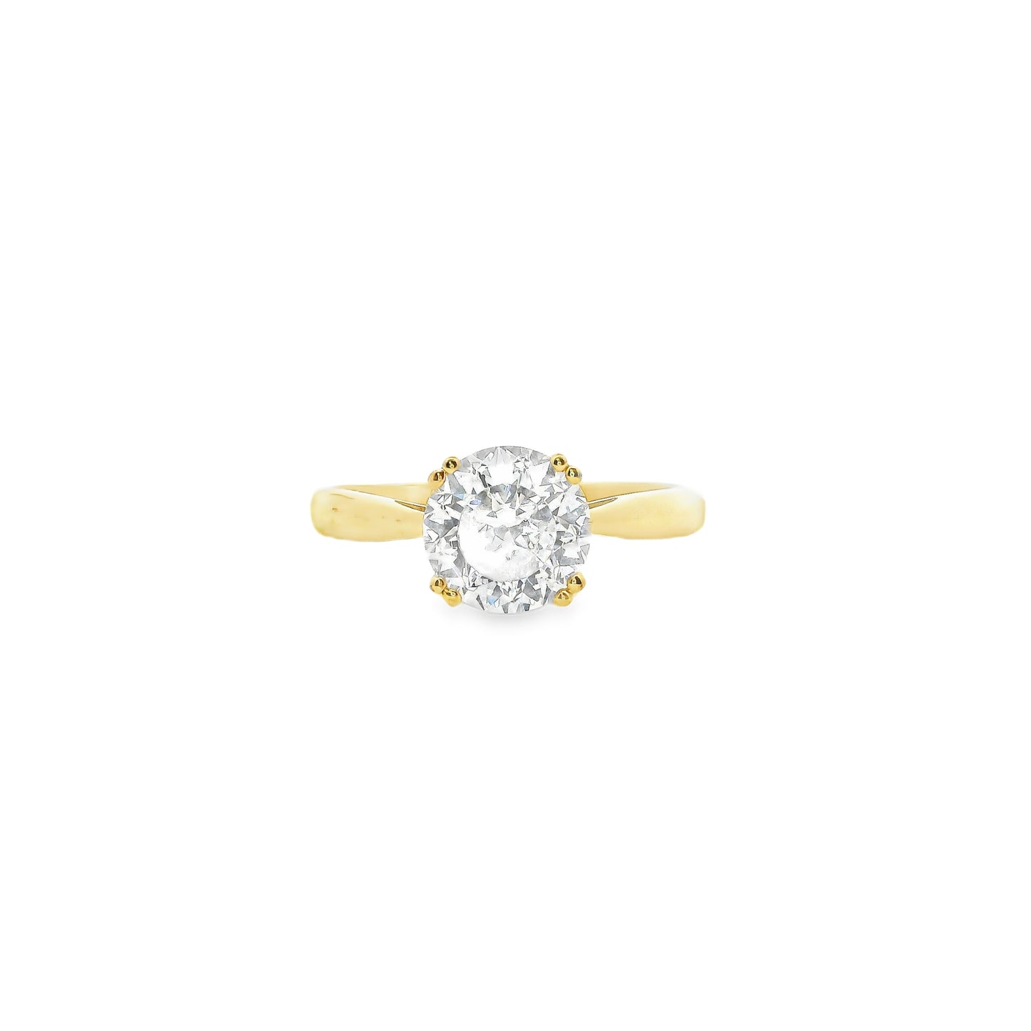 9ct Gold Solitaire Ring with Cubic Zirconia