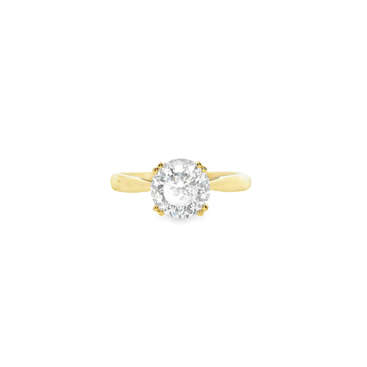 9ct Gold Solitaire Ring with Cubic Zirconia