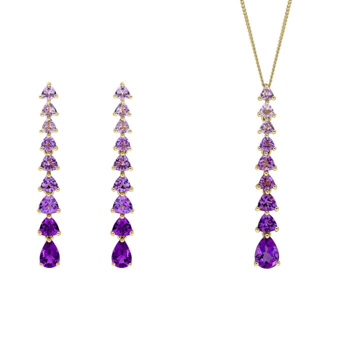 Trillian and Pear Amethyst Christmas Special Kit in 9ct Gold
