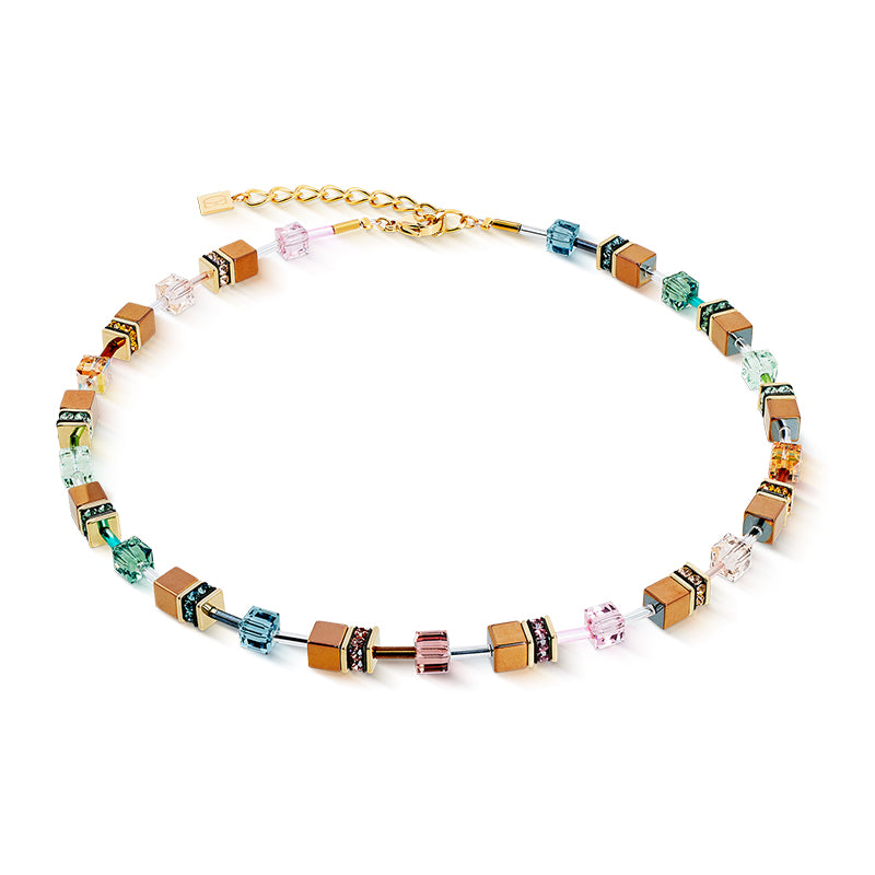 GeoCUBE® Iconic Metallic necklace Art Nouveau gold