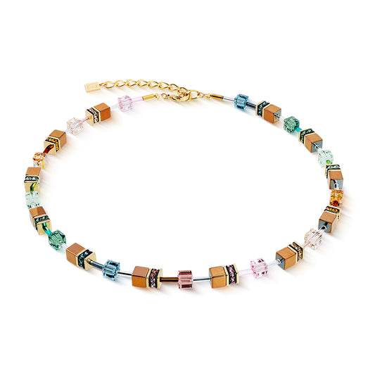 GeoCUBE® Iconic Metallic necklace Art Nouveau gold