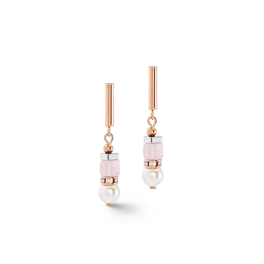Precious Fusion Offset earrings rose gold-ice pink