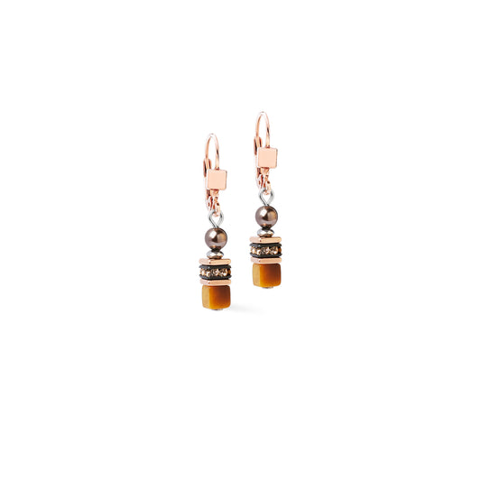 Earrings Princess Earth Glow Rose Gold-Brown