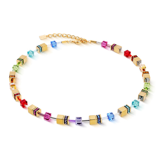 GeoCUBE® Iconic Metallic necklace Rainbow gold