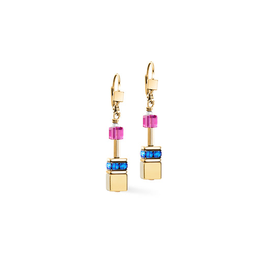 GeoCUBE® Iconic Metallic earrings Rainbow gold