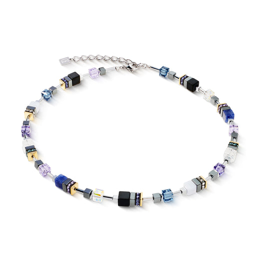 GeoCUBE® Precious Motion Necklace Blue Moon Bicolour