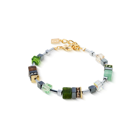 GeoCUBE® Precious Motion bracelet Forest Light gold