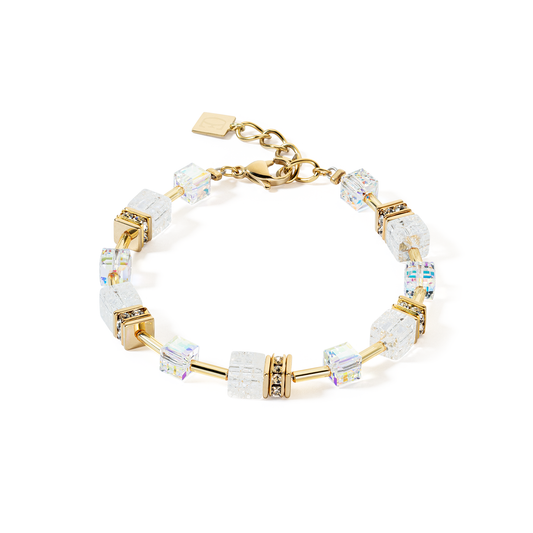 GeoCUBE® Iconic Nature bracelet Gold White
