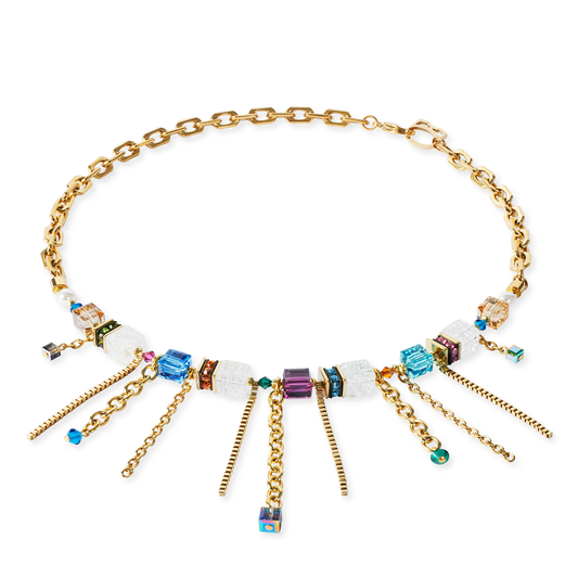 Necklace Sunray Cube Couture Gold-Multicolour