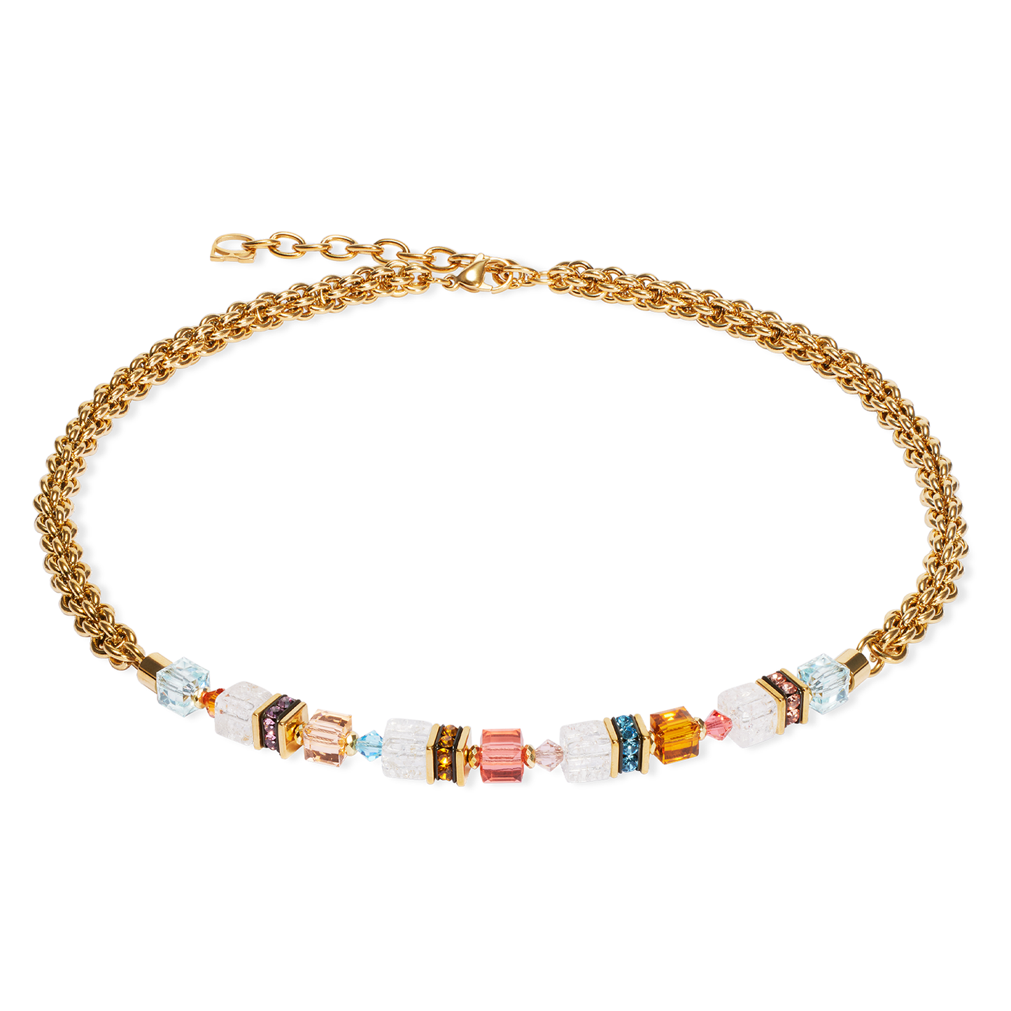 GeoCUBE® Fusion Summer Necklace Gold-Sunset