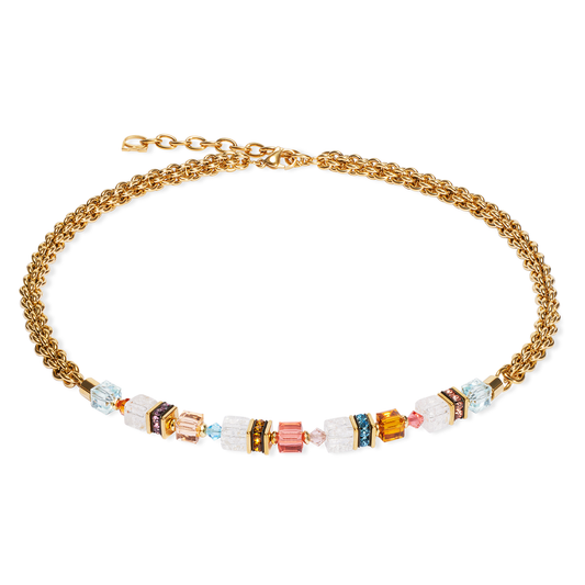 GeoCUBE® Fusion Summer Necklace Gold-Sunset